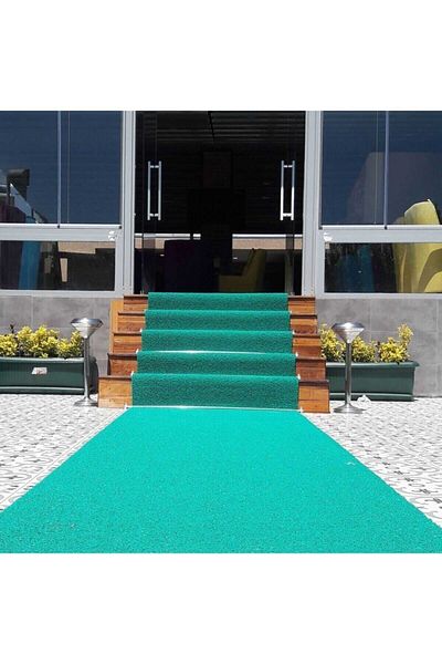 tiritoğluhome Curly Mat Width 100cm Turquoise (Meter Cut to Quantity Entering)