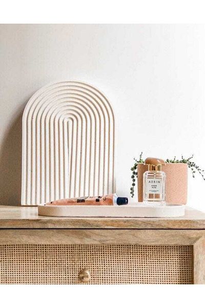 Orange Atelier Arch Large Concrete Decorative Presentation and Service Tray
