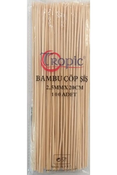 Tropic Çöp Şiş Bambu 20 cm 100 Adet