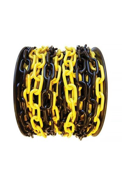 Mfk 8 Mm 5 Metre Sarı Siyah Plastik Zincir