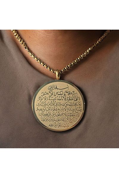 pray miracles Stainless Steel Necklace - Ayetel Kursi Written