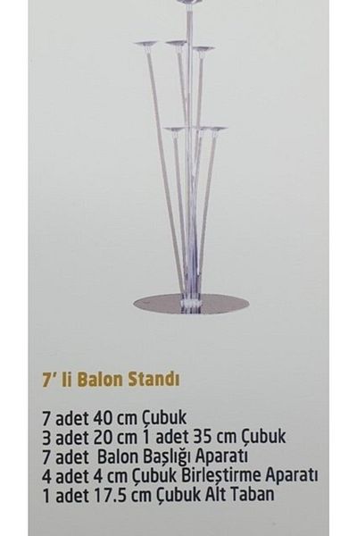 Yavuz Süs 7 Piece Balloon Stand