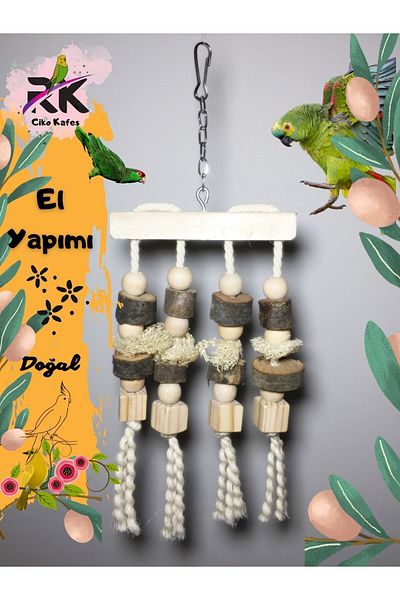 Ciko Kafes Natural Sultan Pakistani Alexander Parrot Toy