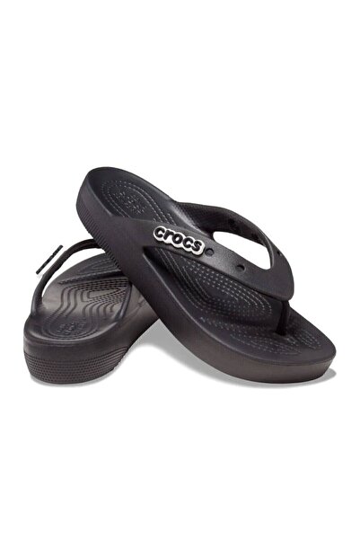 Crocs Classic Platform Flip W Women's Black Slippers 207714-001