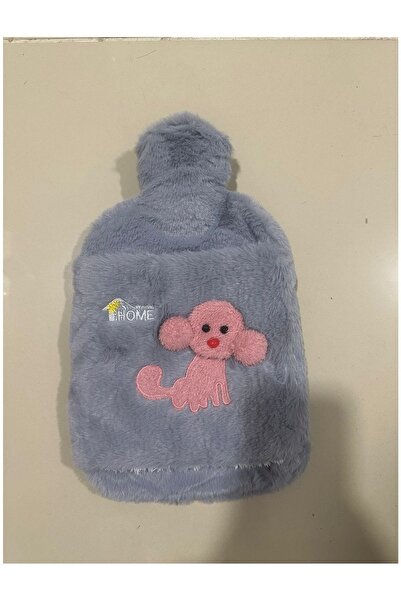 İndirimKap Peluş Kılıflı Köpek Emojili Sıcak Su Torbası 2 Litre Cepli El Geçmeli Sıcak Su Torbası El Isıtıcı