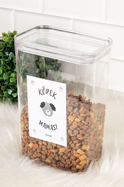 DNS HOME Dog Food Storage Container Mica 3000 ml Vacuum Organizer Storage Box with Lid