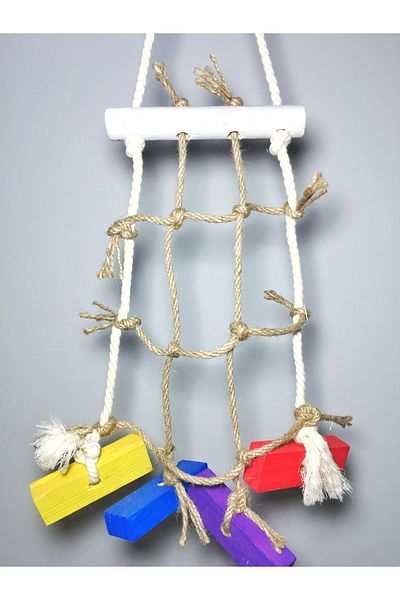 Ciko Kafes Beaded Colorful Wooden Parrot Toy