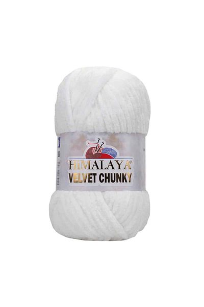 Himalaya Velvet Chunky Velvet Rope Λευκό