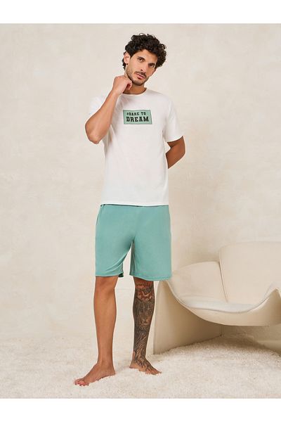 Styli Dare To Dream Slogan Print T-Shirt & Shorts Set