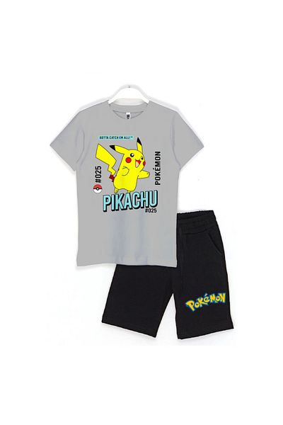 Built By Crazy Pokemon Pikachu 025 - Kids Shorts Set