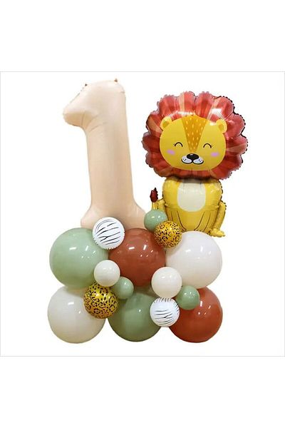 DÜVENCİ TİCARET Lion Figured King of the Jungle Balloon Set
