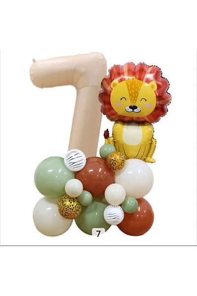 DÜVENCİ TİCARET Lion Figured King of the Jungle Balloon Set