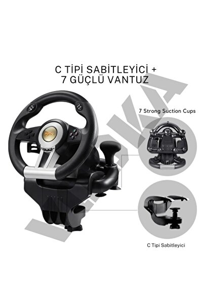 VOOKA Vibration Car Racing Gaming Steering Wheel Set for PS3, XBOX ONE, XBOX series S/X, PC Compatible VK3 PRO