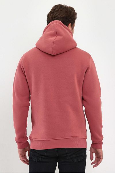 BayBayan Мъжки суитшърт Oversize - Джоб тип кенгуру, Памучен отвътре, Релеф