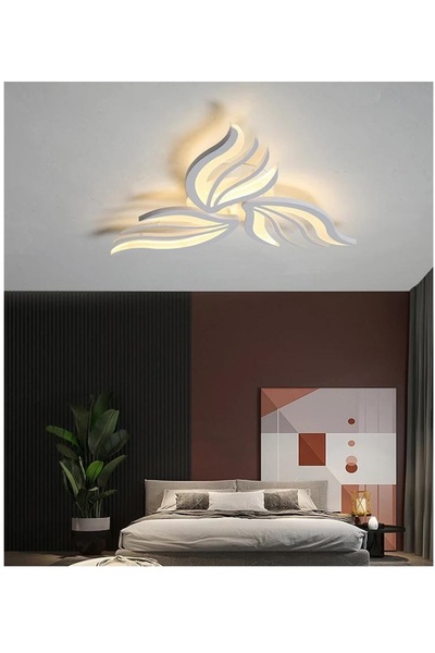 Sanctum Avize MS57005-3 Beyaz Plafonyer Lüks Modern 3'Lü Günışığı Ledli Avize