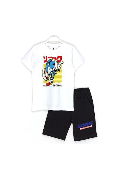 Built By Crazy Sonic All Out Speed - Set de pantaloni scurți ușoare pentru copii