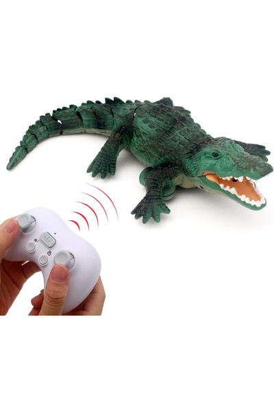 LRS STORE Uzaktan Kumandalı Timsah Suda Gidebilen Full Fonksiyon Timsah Oyuncağı 35 Cm
