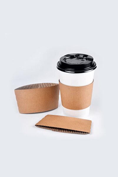 Balkan Kraft 200 Adet Bardak Tutacağı Sleeve Karton 12 Oz - 14 Oz - 16 Oz