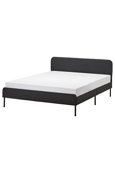 IKEA çift kişilik karyola, vissle koyu gri, 160x200 cm Uzunluk: 206 cm Genişl...