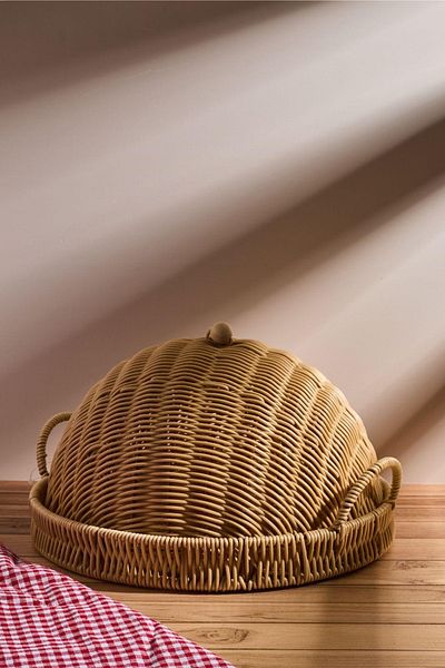 SepetçiBaba Picnic - Wicker Look Plastic Tray Jar - 15247