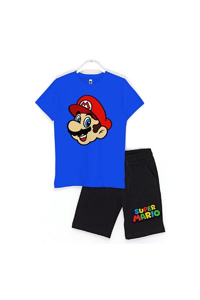 Built By Crazy Super Mario Mario Casual Children's Shorts Set