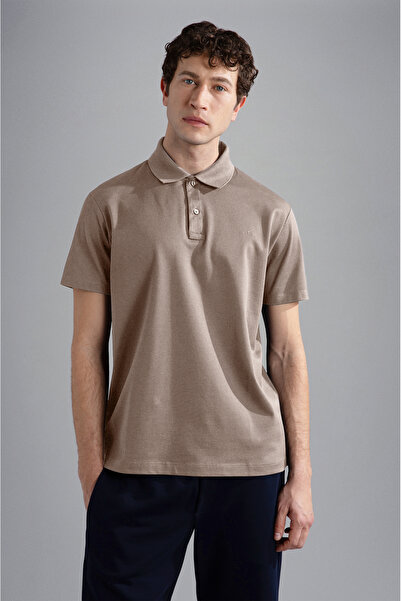 PAUL&SHARK MEN'S KNITTED POLOSHIRT C.WCOTTON