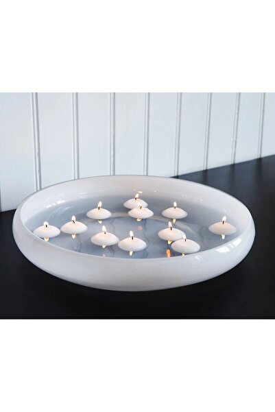 IKEA 24 Adet Suda Yüzen Mum Çap 4 Cm İkea 24'lü Set Dekoratif Su Mumu Beyaz Renk Yanma Süresi: 4 Saat