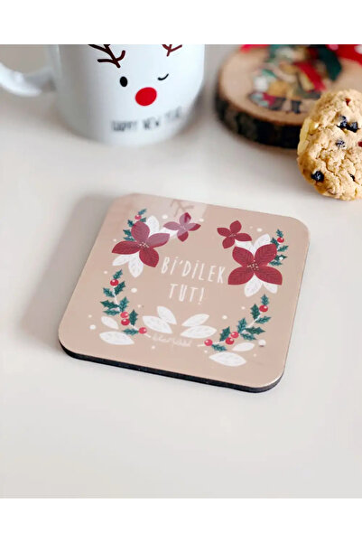 Bikutumutluluk New Year's Gift - Make a Wish Kokina Wreath and Coaster