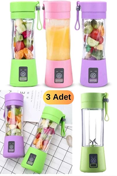 Utelips 3 Adet 380 Ml Smoothie Blenderı Mini Mutfak Robotu Kişisel Blender Us...