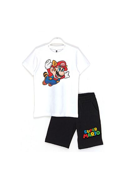 Built By Crazy Super Mario Mario Kids Shorts Set
