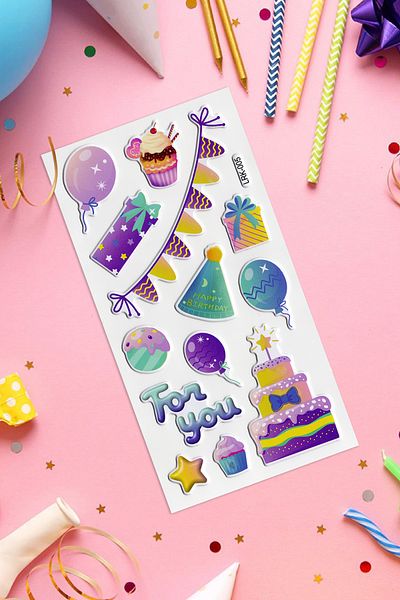 BearPear Happy Ages Birthday Stickers - Σετ αυτοκόλλητων