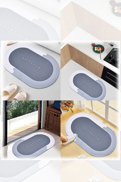 Efege 38X58 cm Super Water Absorbing Bath Mat - Door Front Magic Shower and Kitchen Mat