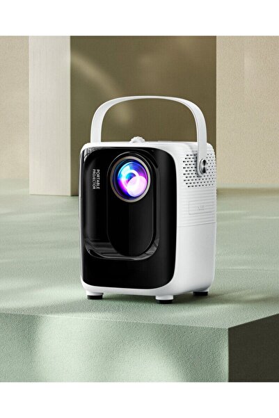 teknotrust 1200 5G Mi Smart Mini Projektör 1080P LED Mini WiFi Video Sinema Taşınabilir Projektörleri 4000 Saa