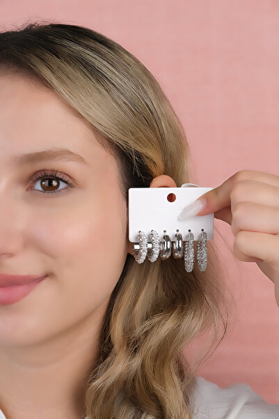 Richard Jewell KADIN ÇELİK RENK ATMAZ 6 LI KÜPE MODELİ