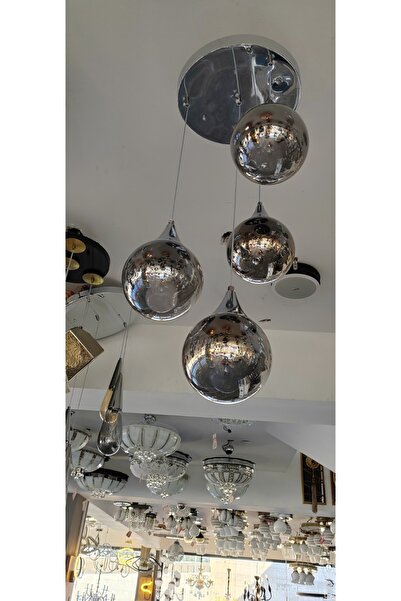 Merlamp 4'LÜ BEGONVİL KROM