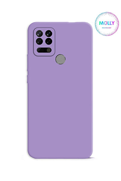 Molly جراب سيليكون مخملي داخل سائل أرجواني لهاتف Tecno POVA LD7