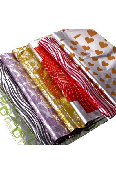 Voice Packaging Metalize Hediye Poşet Paketi 20x35cm Kendinde Bantlı Renkli Hediye Paketi 100lü
