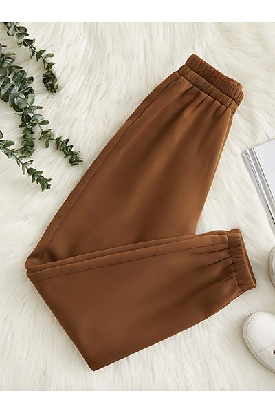 BEETON Ψηλόμεσο Jogger Sweatpants - Λαστιχένιο πόδι, χωρίς στάμπα