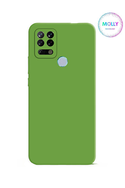 Molly Tecno POVA LD7 İçin Fıstık Yeşili Liquid İçi Kadife Silikon Kılıf
