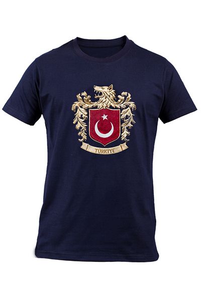 Efendioğlu Design Big Gray Wolf Logo Printed Turkish T-Shirt