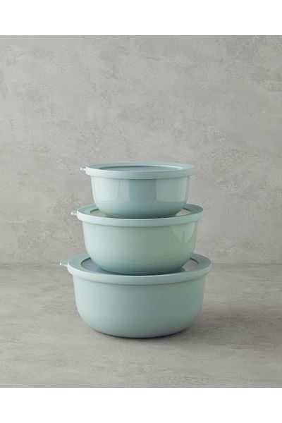 English Home Sara Plastic - Set of 3 Mint Storage Containers