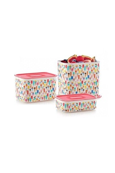 Tupperware Su Set 3'lü Su Dondurma Saklama Kabı Hsgl