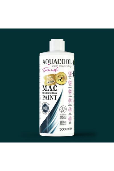 AQUA COOL Aquacool Trend M.a.c Hobi Boyası Su Bazlı Akrilik 881 - Antrasit Gr...