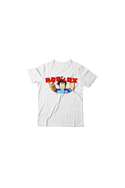 Alfa Tshirt تي شيرت Roblox للأطفال باللون الأبيض للجنسين