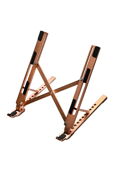 Fipgo Model Zr Alüminyum Katlanır Laptop-tablet-telefon Standı 10 Kademeli Bronz