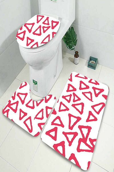 MODANOİVA Set de scaune de toaletă din 3 piese, lavabil, anti-alunecare, anti-pete Mnkz6071