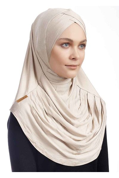 Ecardin Πρακτικό Άνετο Cross Turban - St 173 Light Mink
