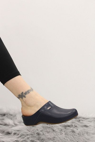 solariz Navy Blue Anatomic Comfortable Comfortable Slippers