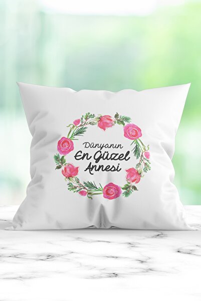 WixelArt Dünyanın En Güzel Annesi Baskılı Yastık