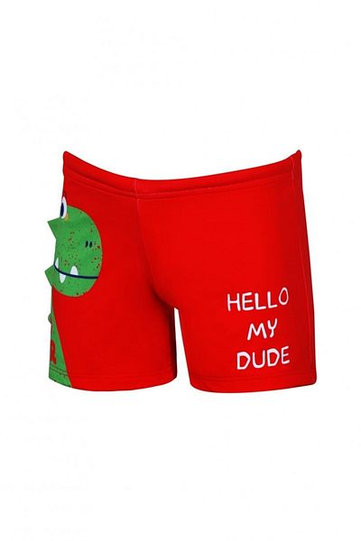 Kom Dude Dinosaur Printed Kids Shorts Swimsuit